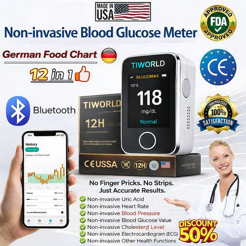 TIWORLD™ Non-Invasive Blood Glucose Monitor – 5 Seconds 99% Accuracy （Mayo Clinic Recommended）